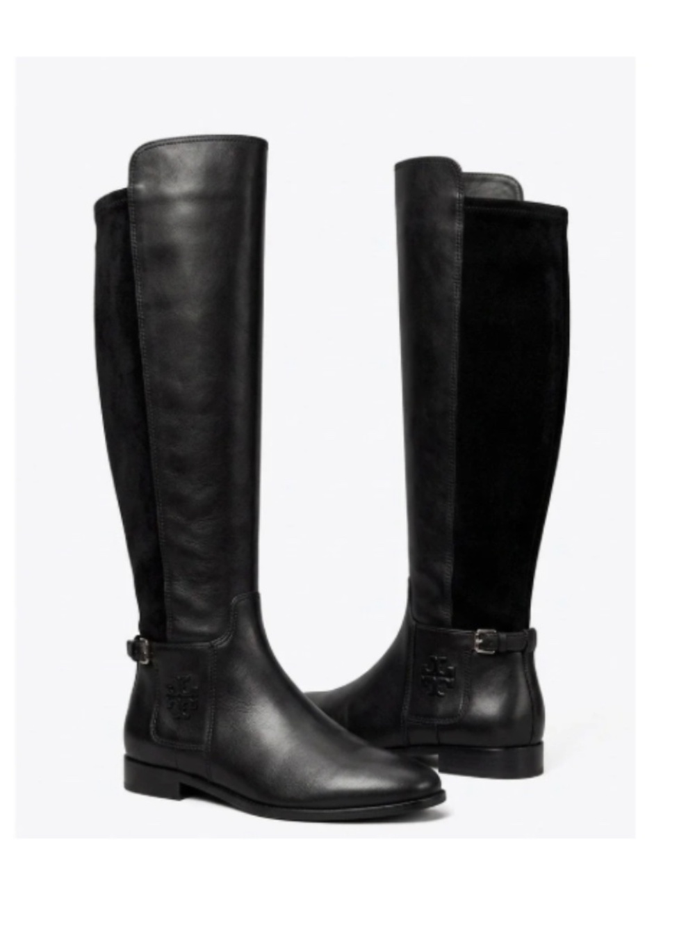 Tory Burch T Leather Wyatt Over The Knee Tall Logo Boots